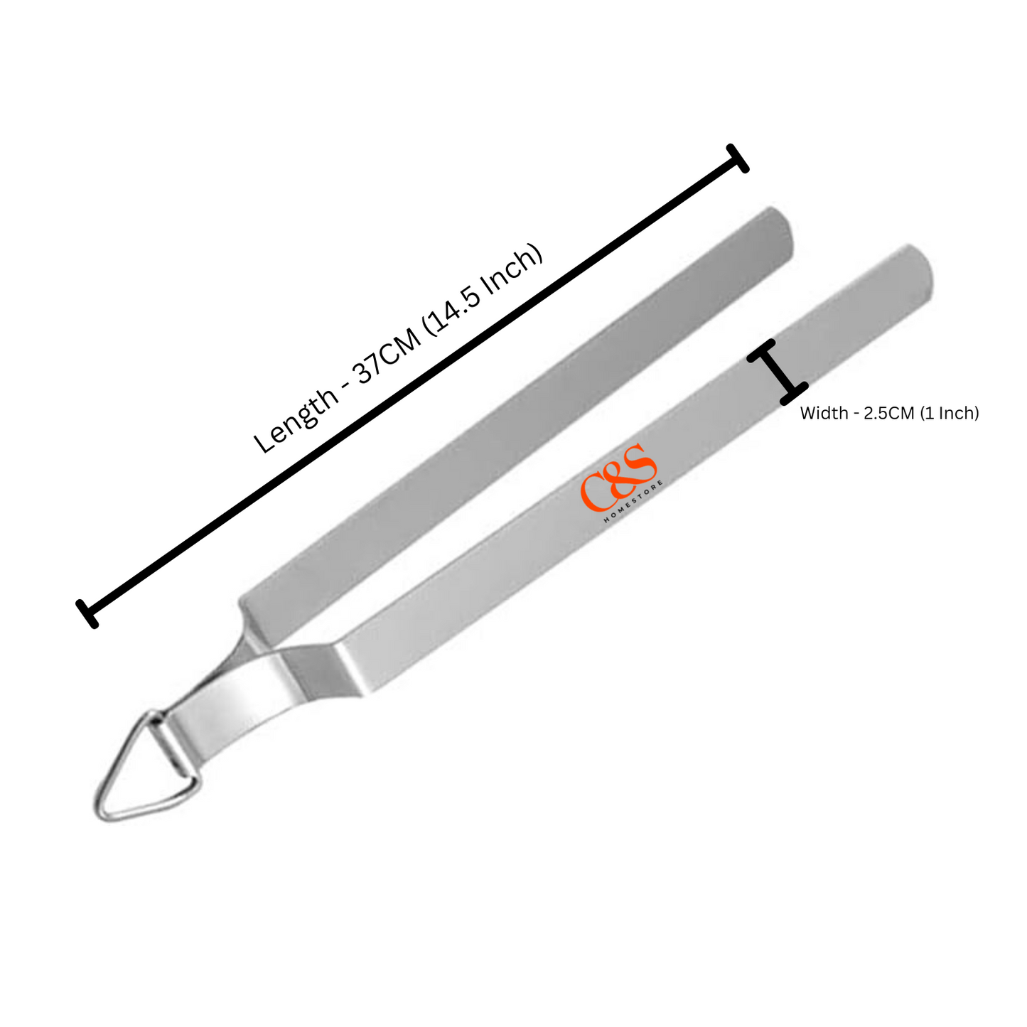 Premium Stainless Steel Roti, Ice, Serving & BBQ Tongs/Chimta – 22cm & 37cm