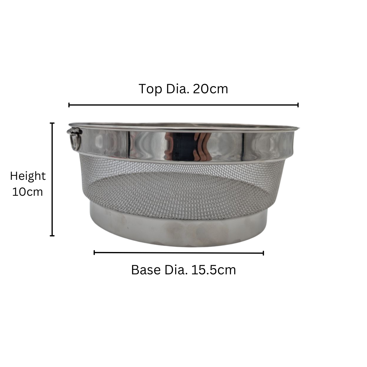 Stainless Steel Fruit Basket with Lid – 20cm, 25cm, 30cm
