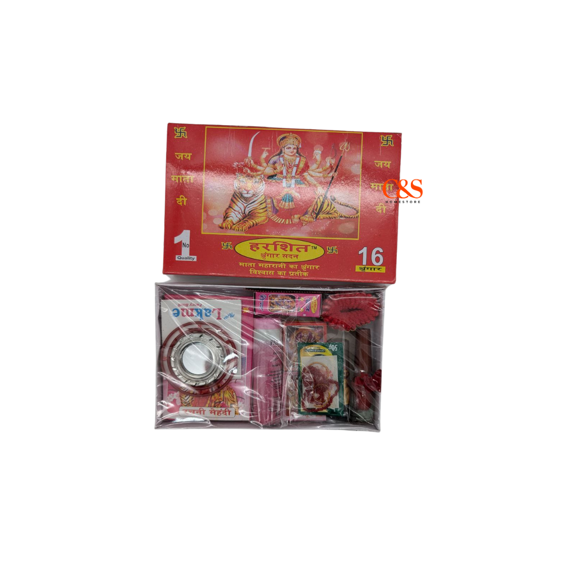 Beautiful Navratri Mata Shringar Kit – Complete Devi Solah Shringar Set with 16 Items