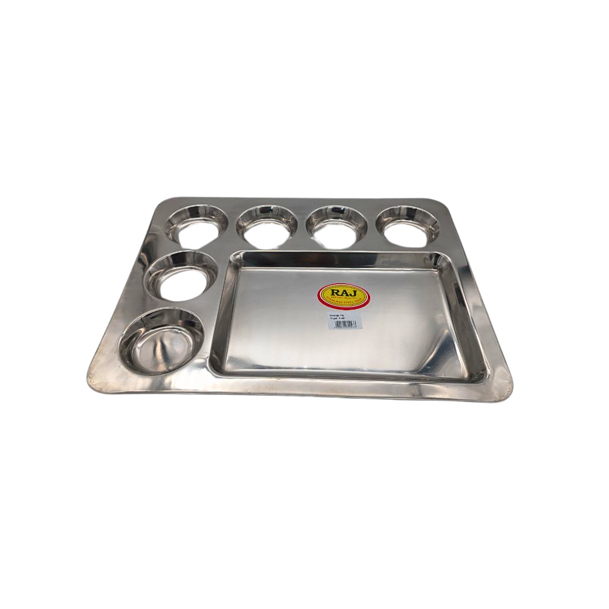 Stainless Steel Langar Thali/Food Tray – Three Variants: 5, 6, and 7 Portions