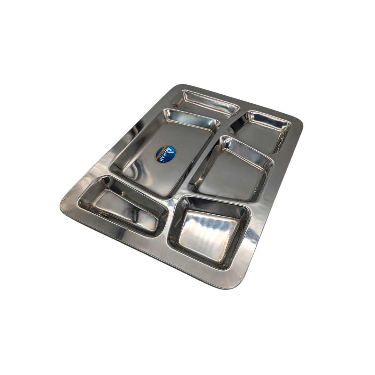 Stainless Steel Langar Thali/Food Tray – Three Variants: 5, 6, and 7 Portions