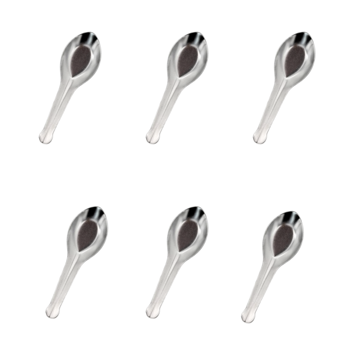 6 x Mini Lightweight Stainless Steel Spoons 8.5cm for Masala Dabba, Condiments, Pickles