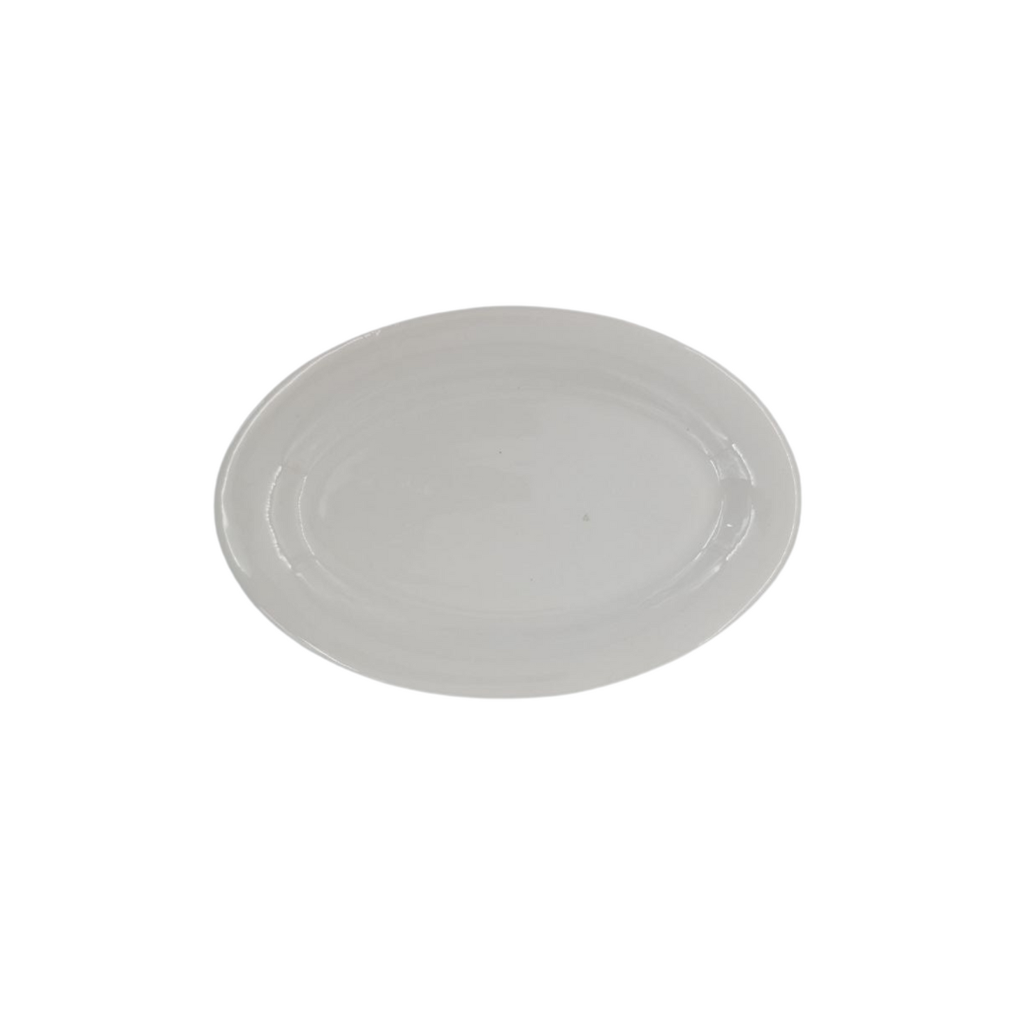 Plain Off-White Oval Crockery Platter – 35cm x 23cm