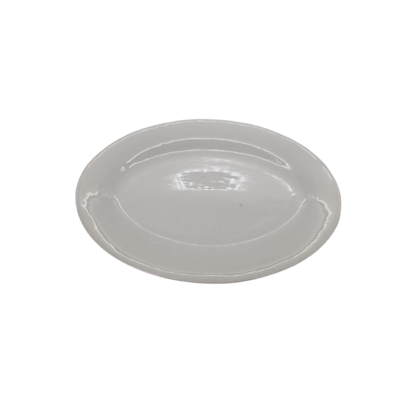 Plain Off-White Oval Crockery Platter – 35cm x 23cm