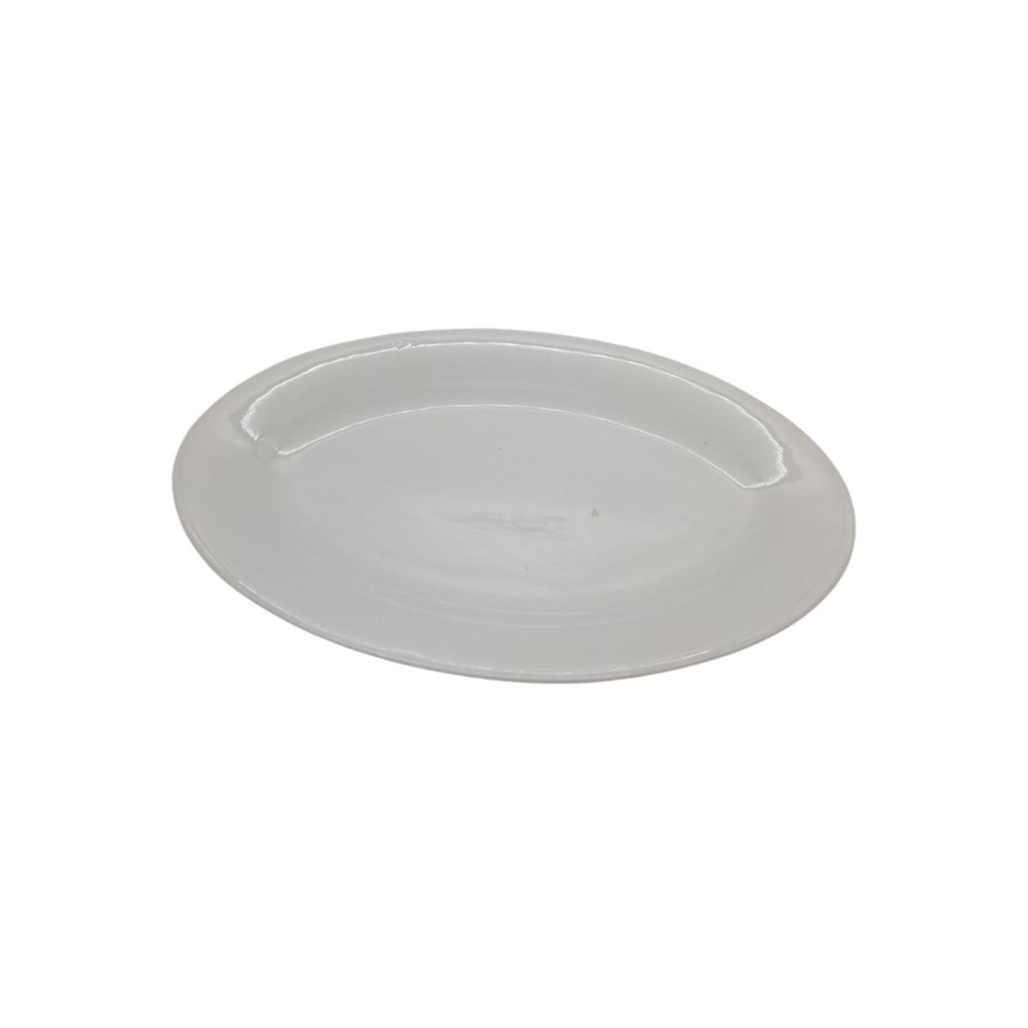 Plain Off-White Oval Crockery Platter – 35cm x 23cm