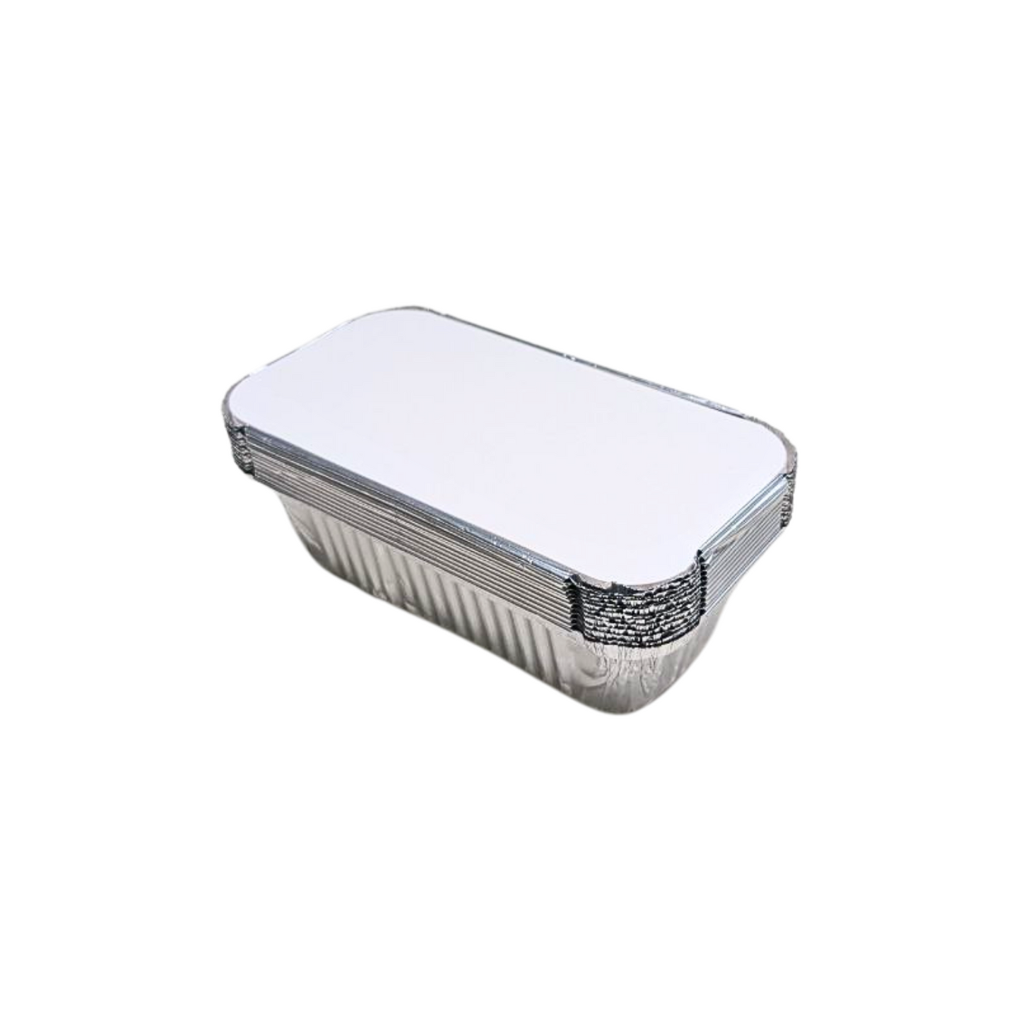 12-Piece Disposable Aluminium Foil Dish and Lid Set – Approx. 19.5x10.3cm