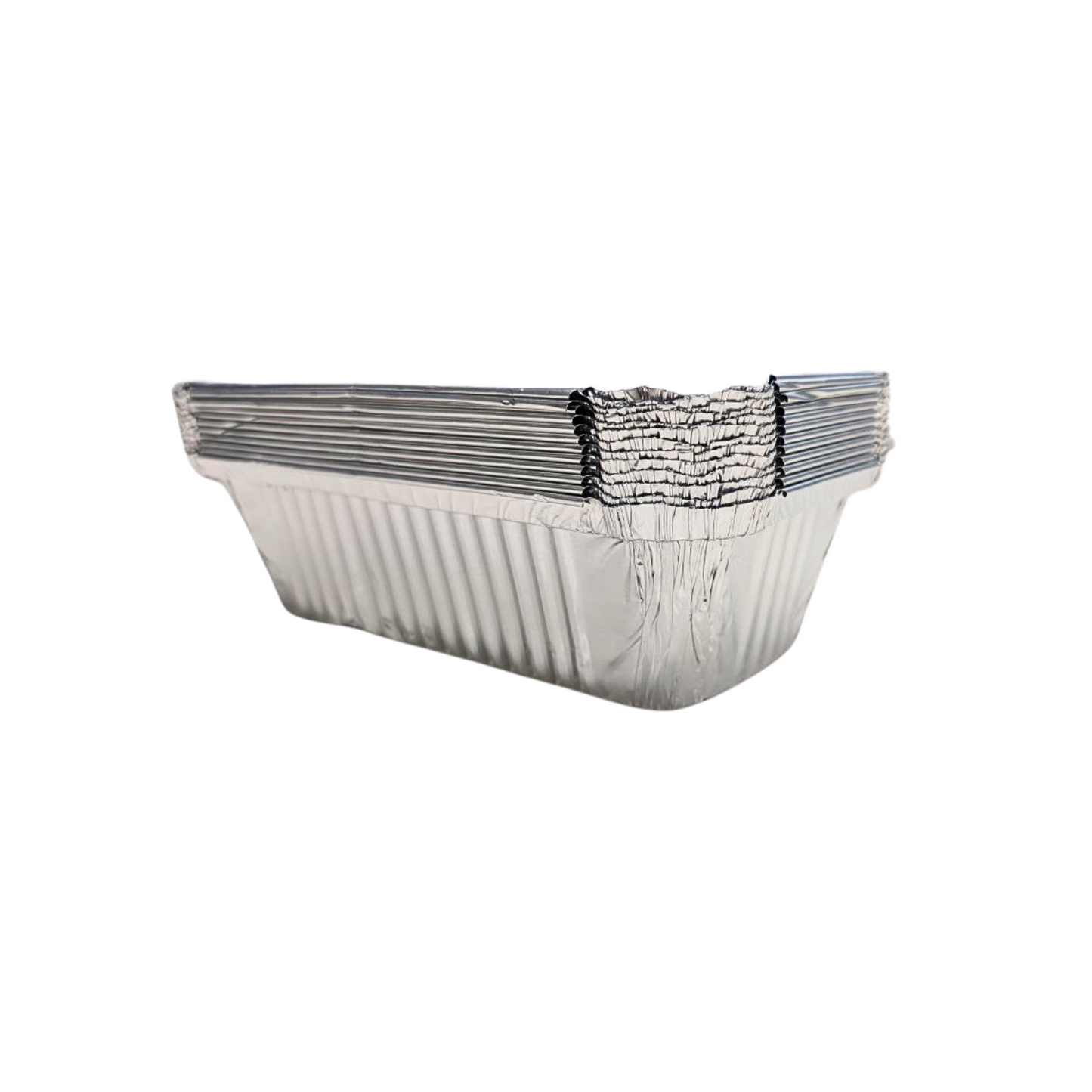 12-Piece Disposable Aluminium Foil Dish and Lid Set – Approx. 19.5x10.3cm