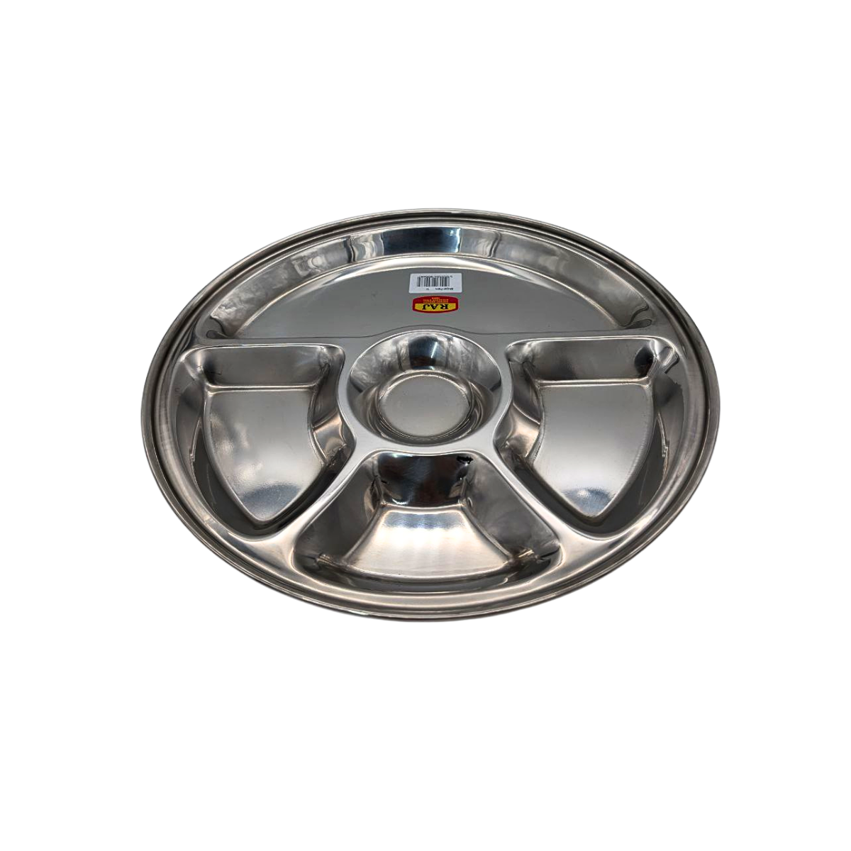 Stainless Steel Dosa Plate - Two Variations: 4-Portion Dosa Plate & 5-Portion Round Plate
