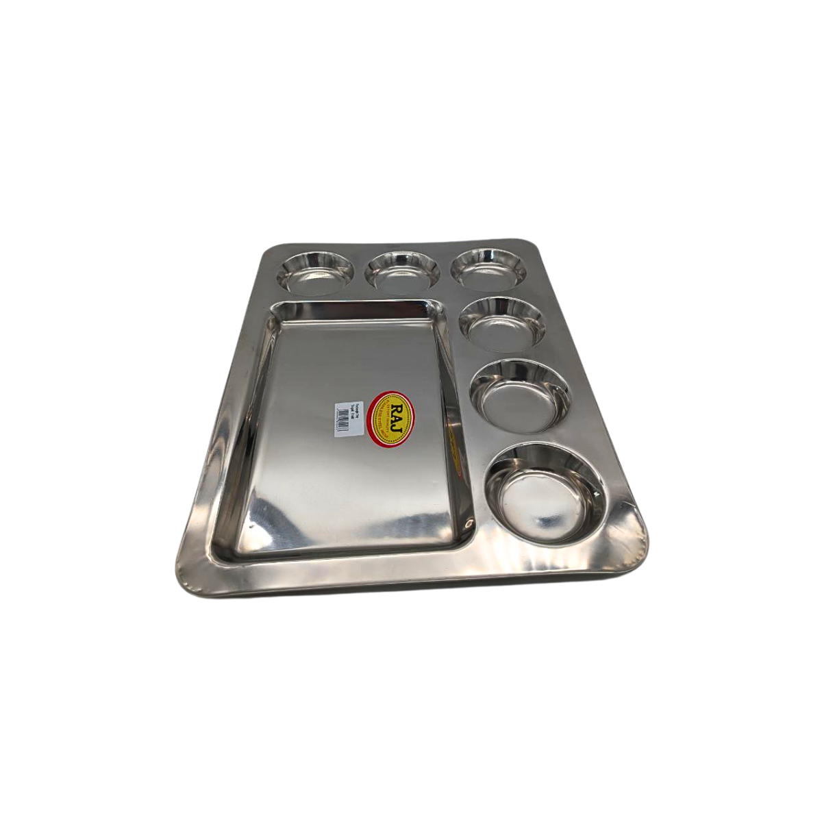 Stainless Steel Langar Thali/Food Tray – Three Variants: 5, 6, and 7 Portions