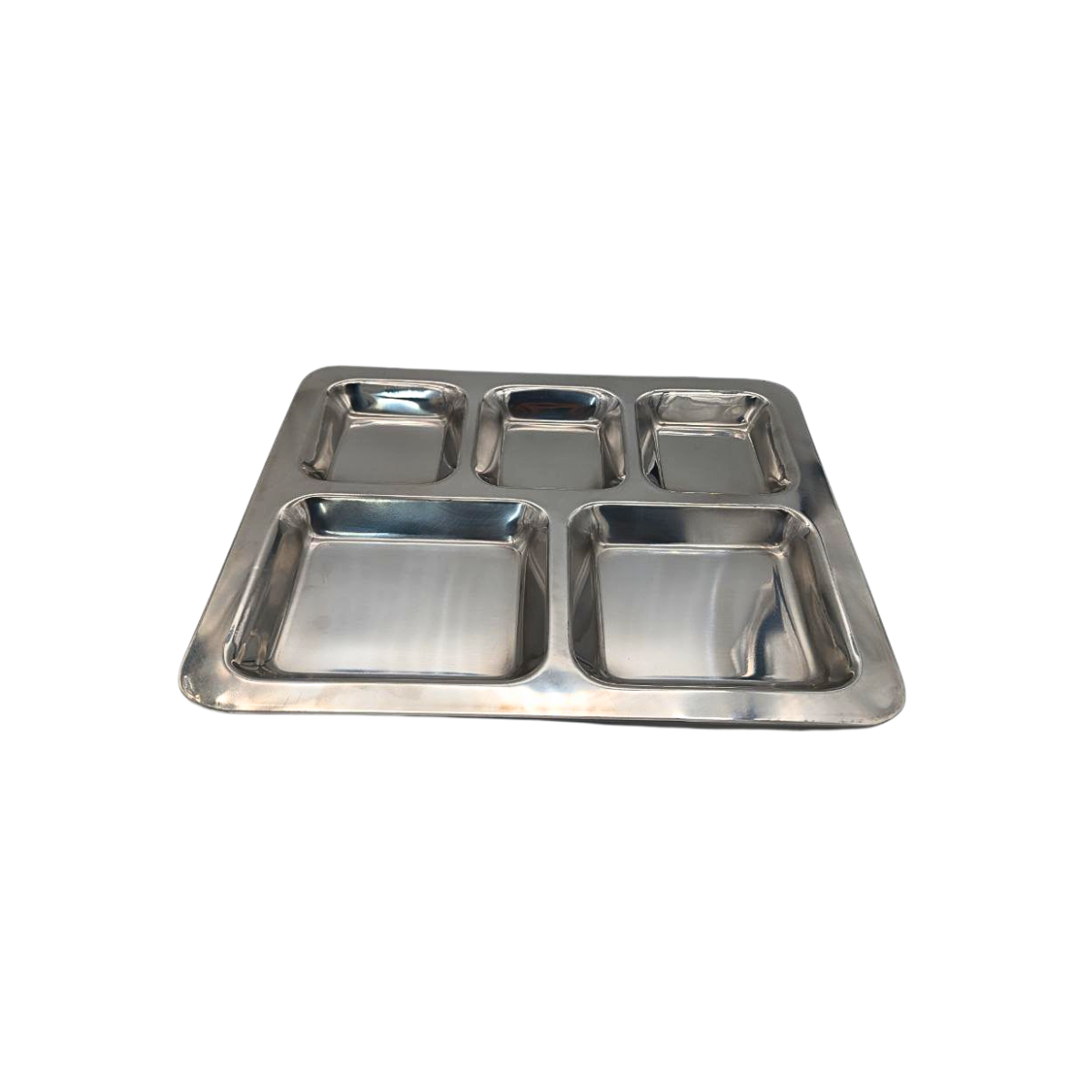 Stainless Steel Langar Thali/Food Tray – Three Variants: 5, 6, and 7 Portions