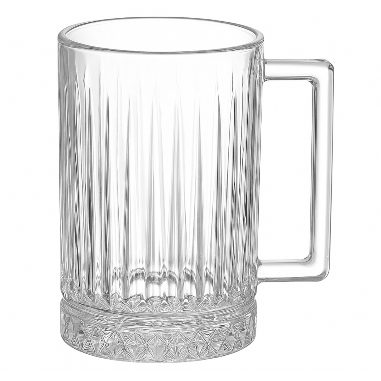 6 x Glass Tea Coffee Mugs Transparent 310ml Hot & Cold Drinks