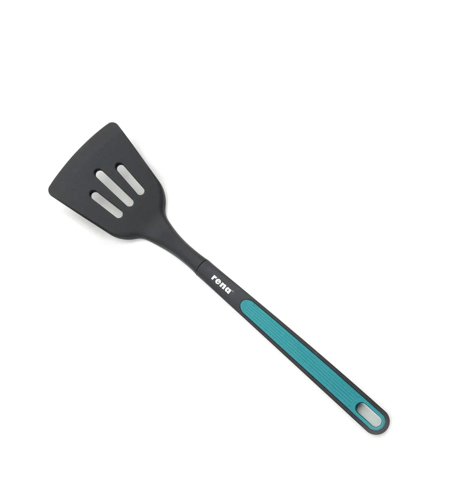 Rena Silicone Slotted Turner – Heat-Resistant, Non-Stick Safe Spatula - 33cm