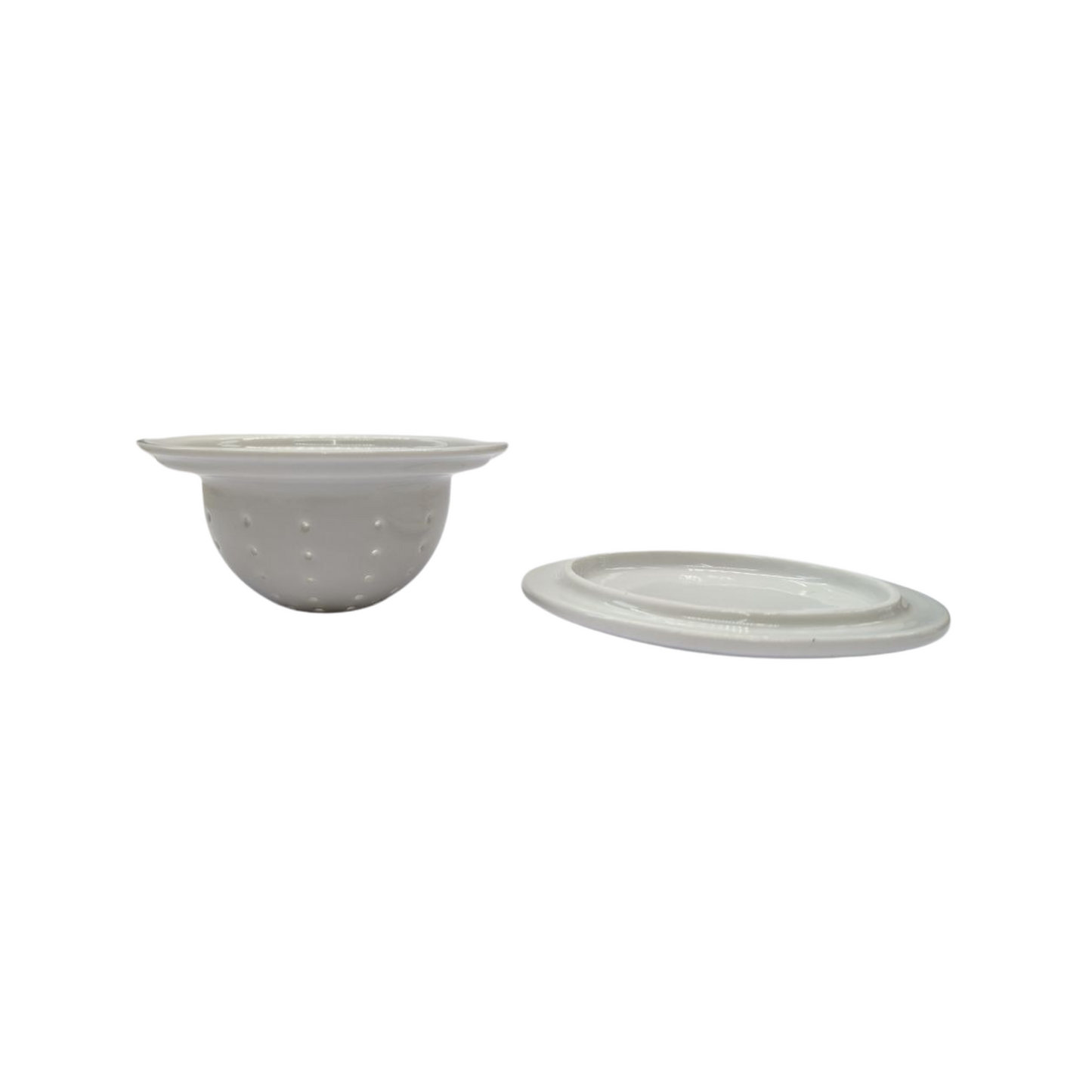 Randwyck Mega Ceramic Infuser with Lid - White - 12cm x 5cm