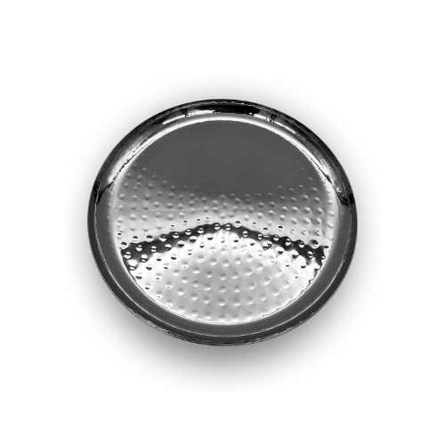Indian Hammered S/St Round Tray 28cm/11''