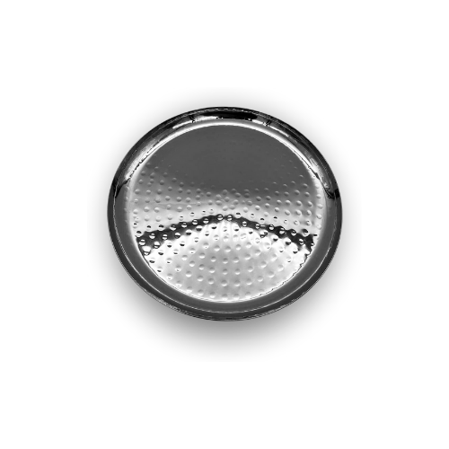 Indian Hammered S/St Round Tray 24cm/9.5"