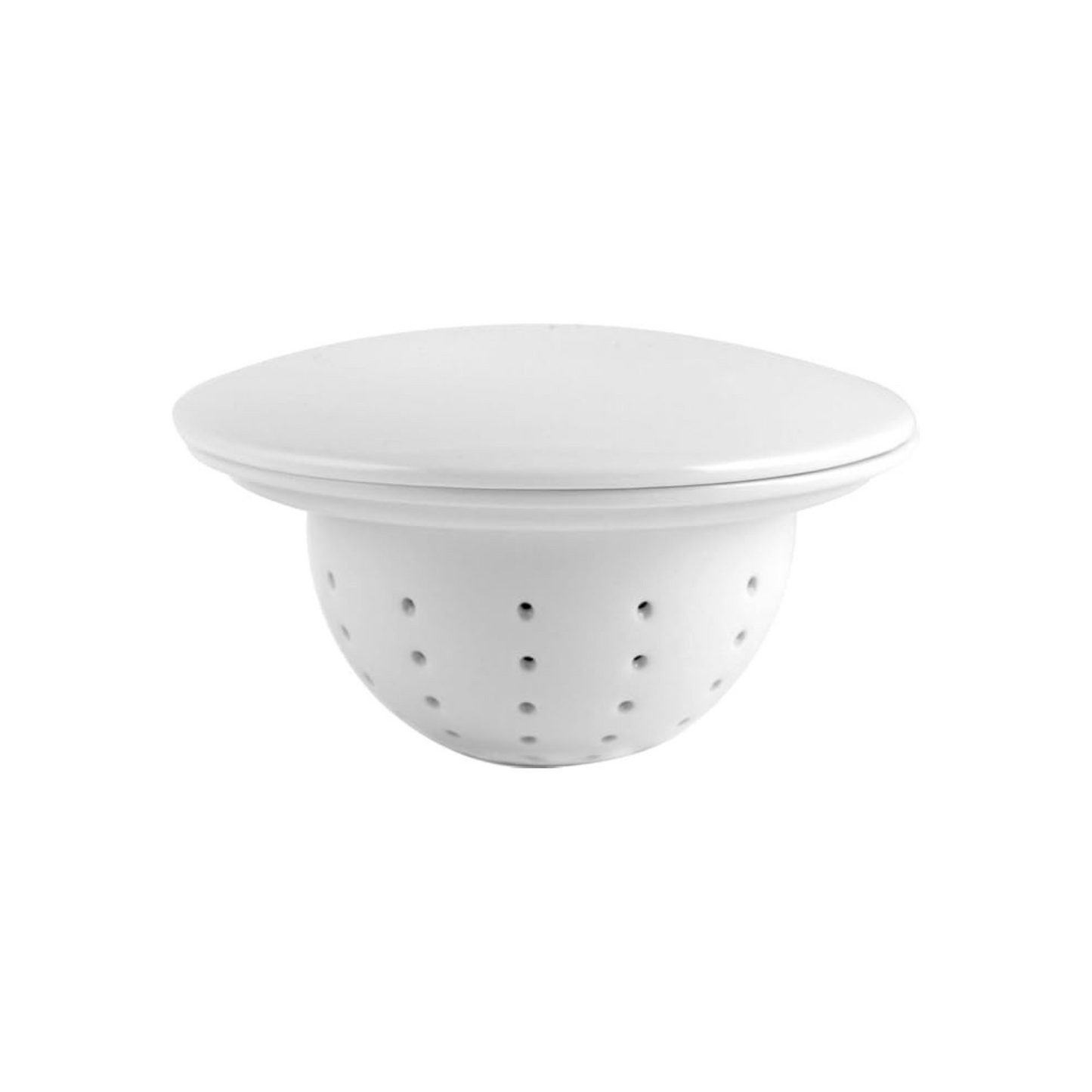 Randwyck Mega Ceramic Infuser with Lid - White - 12cm x 5cm