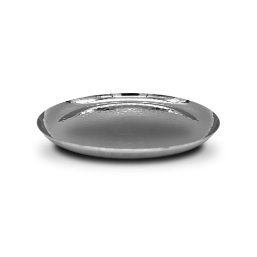 Indian Hammered S/St Round Tray 24cm/9.5"