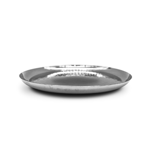 Indian Hammered S/St Round Tray 24cm/9.5"