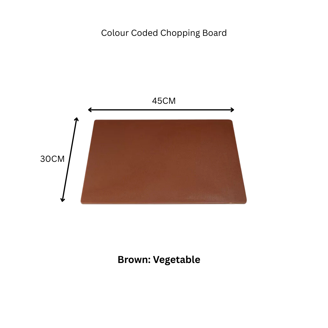 Professional Large Chopping Board – 45 x 30cm Plastic Catering Food Prep Cutting Board | Colour Coded | Lightweight, Dishwasher Safe, Non-Slip, Durable