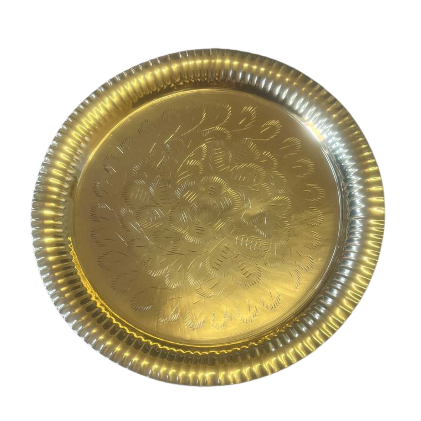 Brass Pooja Set 9 Items with Thali, Diwali & Daily Puja Rituals