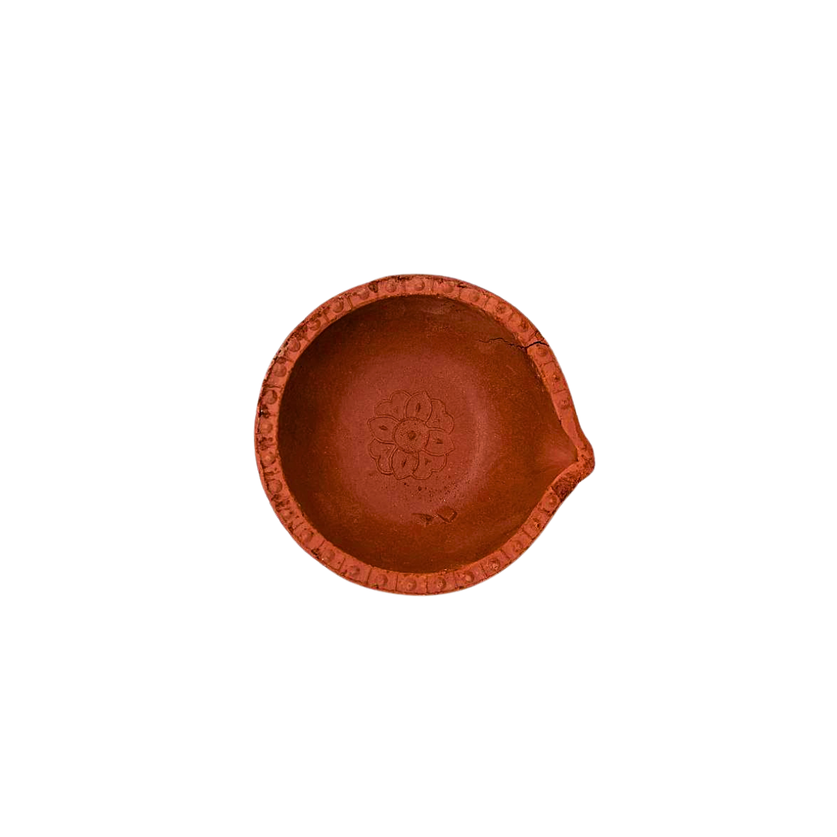Handmade Clay Diya Set - 3 Unique Variants (Round, Square, Pentagon) - 10-11cm