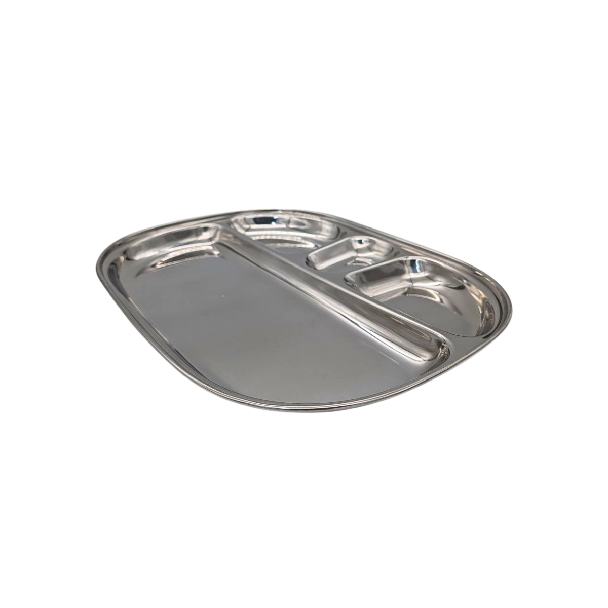 Stainless Steel Dosa Plate - Two Variations: 4-Portion Dosa Plate & 5-Portion Round Plate