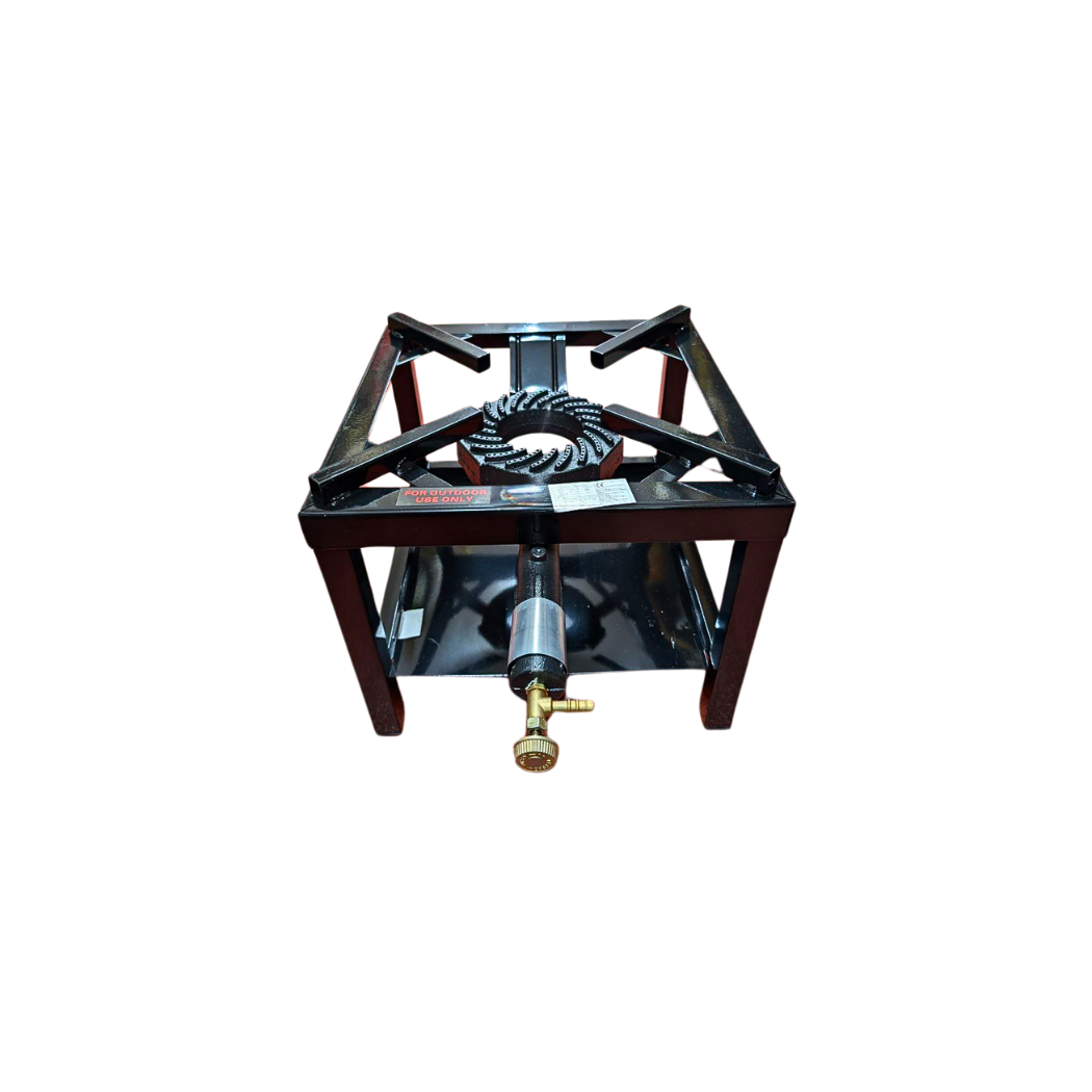 Outdoor Single Burner Cast Iron Stove - Butane/Propane Compatible, Available in 3 Sizes