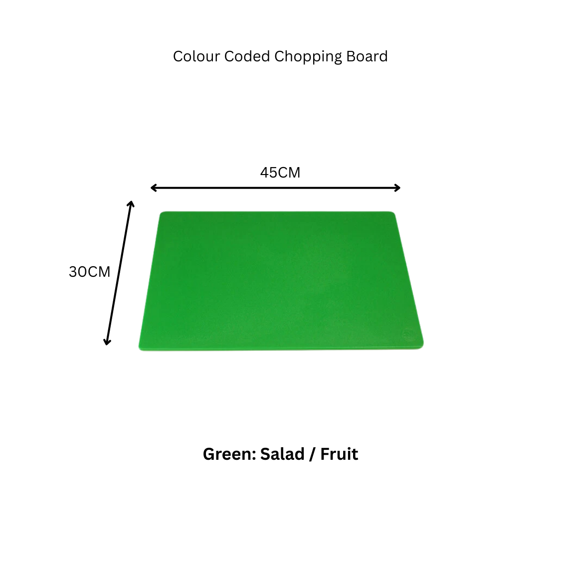 Professional Large Chopping Board – 45 x 30cm Plastic Catering Food Prep Cutting Board | Colour Coded | Lightweight, Dishwasher Safe, Non-Slip, Durable