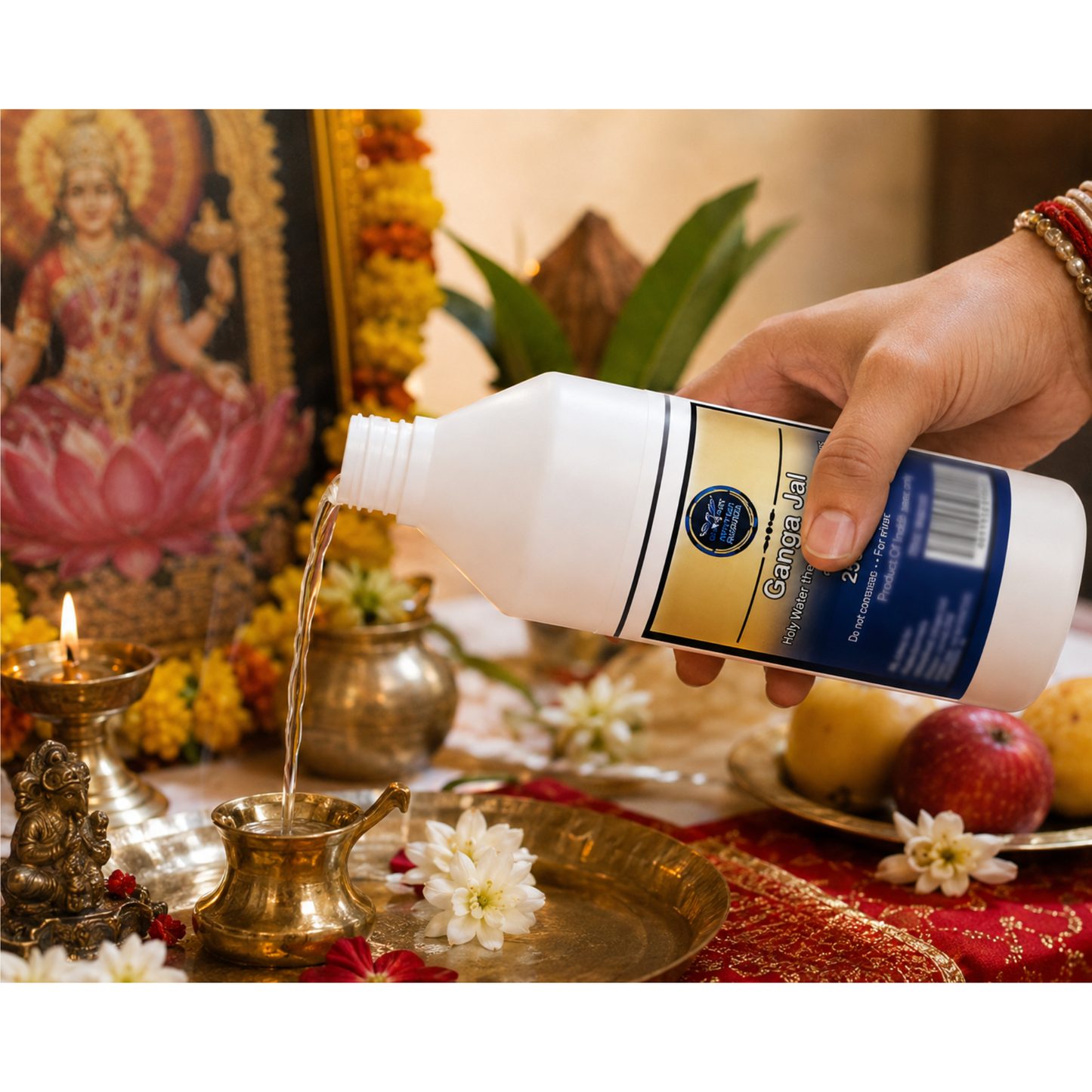 Ganga Jal Holy Water 250ml Pure Gangotri Water for Pooja Rituals Mandir Home