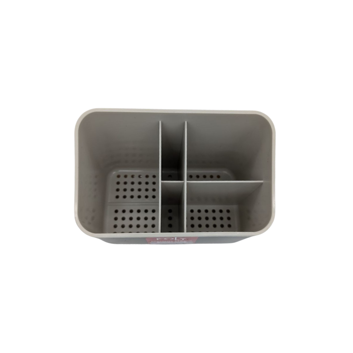 Durable Plastic Spoon Organizer with Removable Drain Tray – Multi-Compartment Cutlery Holder