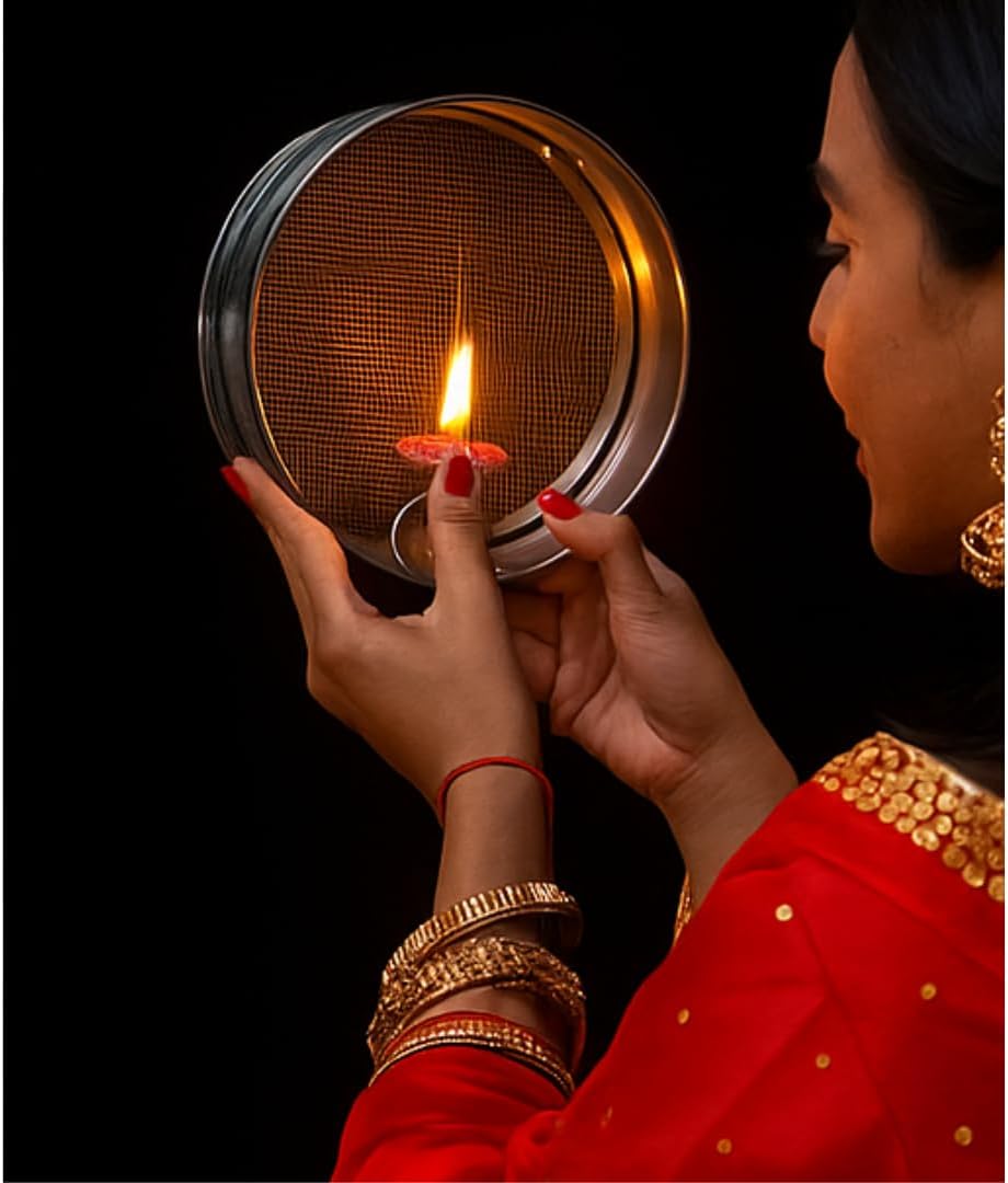 4 x Decorative Clay Diya with Traditional Floral Design and Sparkling Stone Work