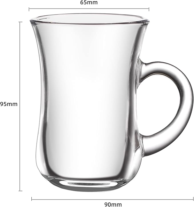 Royal Cuisine Turkish Tea Glasses Set of 6 – 145 ML