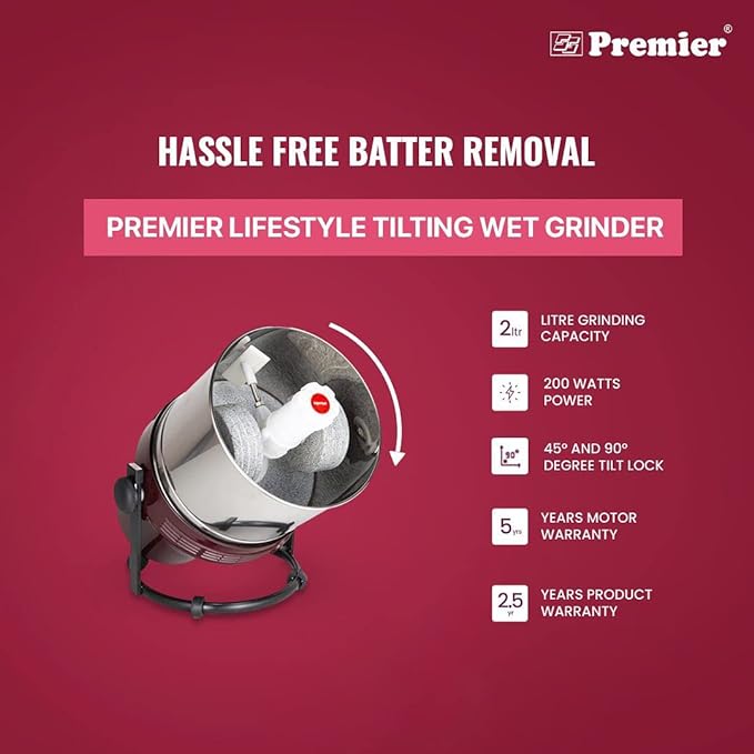 Premier 2 Litre Tilting Wet Grinder