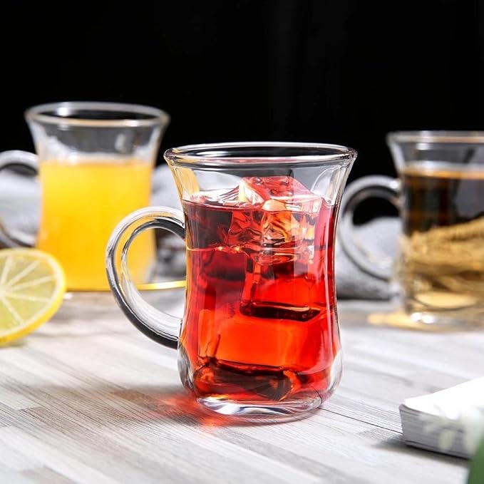 Royal Cuisine Turkish Tea Glasses Set of 6 – 145 ML