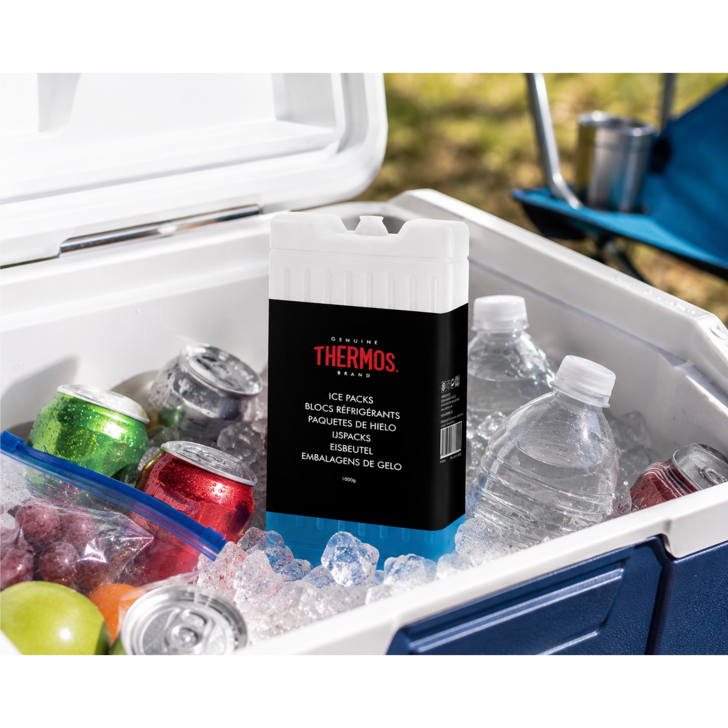 Reusable Ice Pack 1000g Freezer Block Cooler Box Cold Pack for Picnic Camping