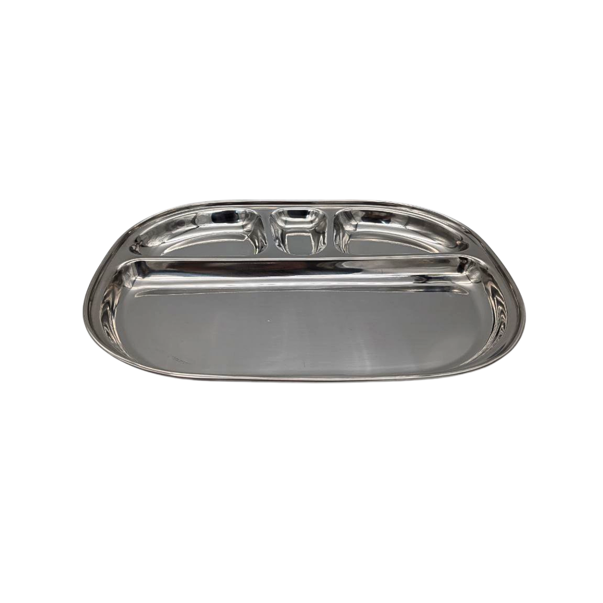Stainless Steel Dosa Plate - Two Variations: 4-Portion Dosa Plate & 5-Portion Round Plate
