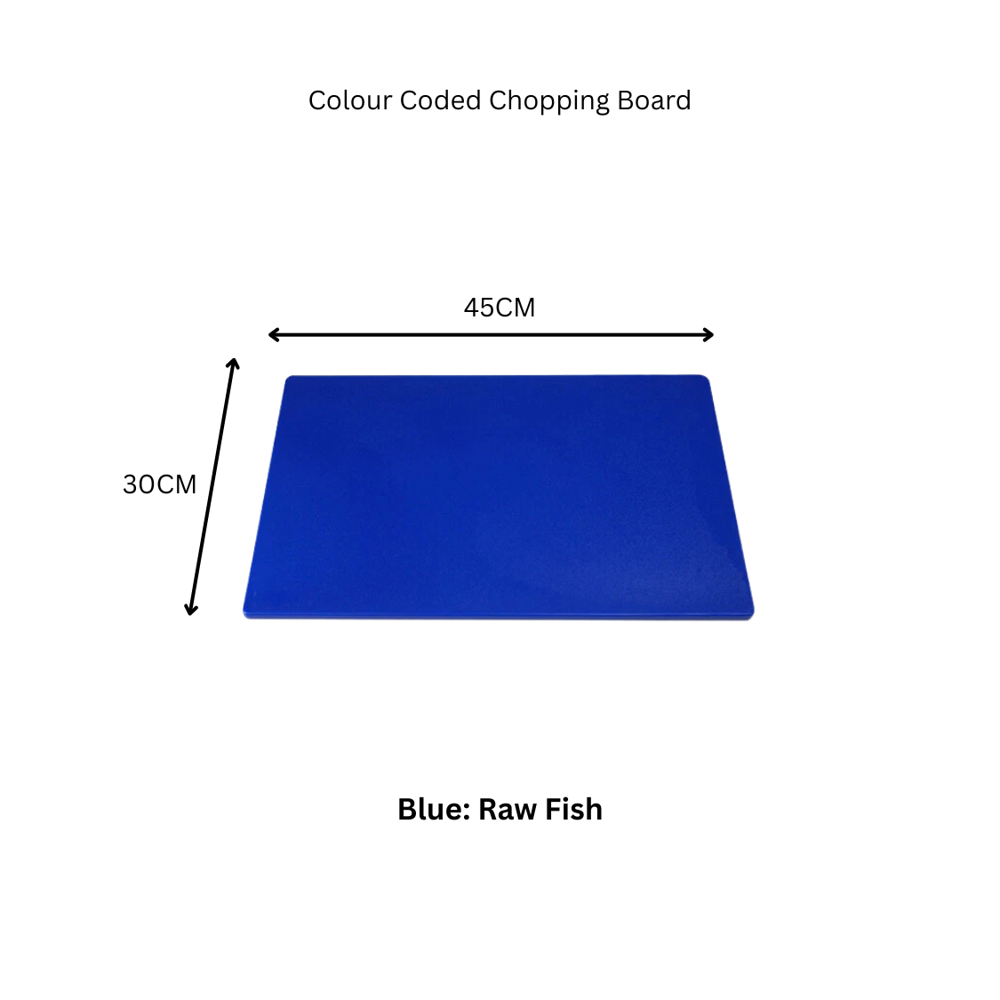 Professional Large Chopping Board – 45 x 30cm Plastic Catering Food Prep Cutting Board | Colour Coded | Lightweight, Dishwasher Safe, Non-Slip, Durable