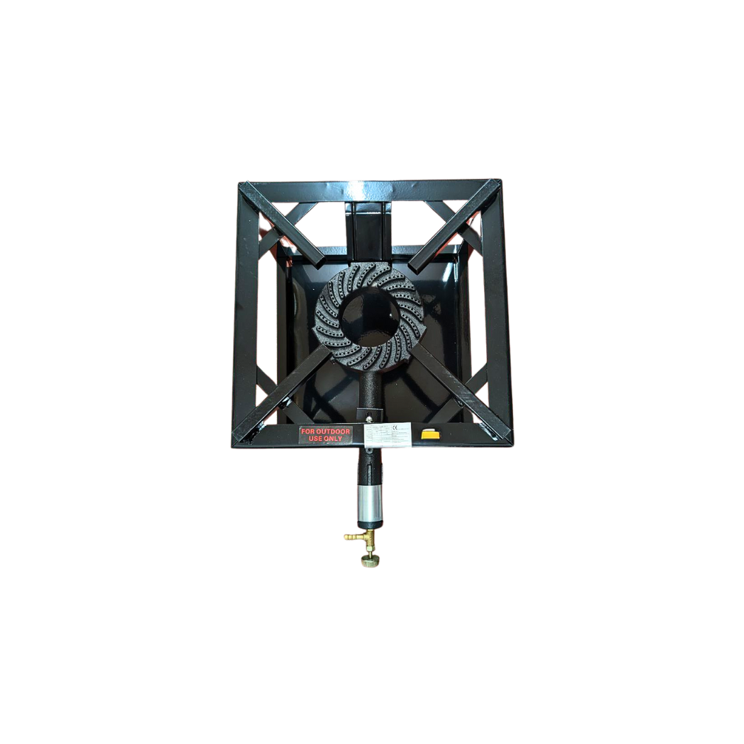 Outdoor Single Burner Cast Iron Stove - Butane/Propane Compatible, Available in 3 Sizes