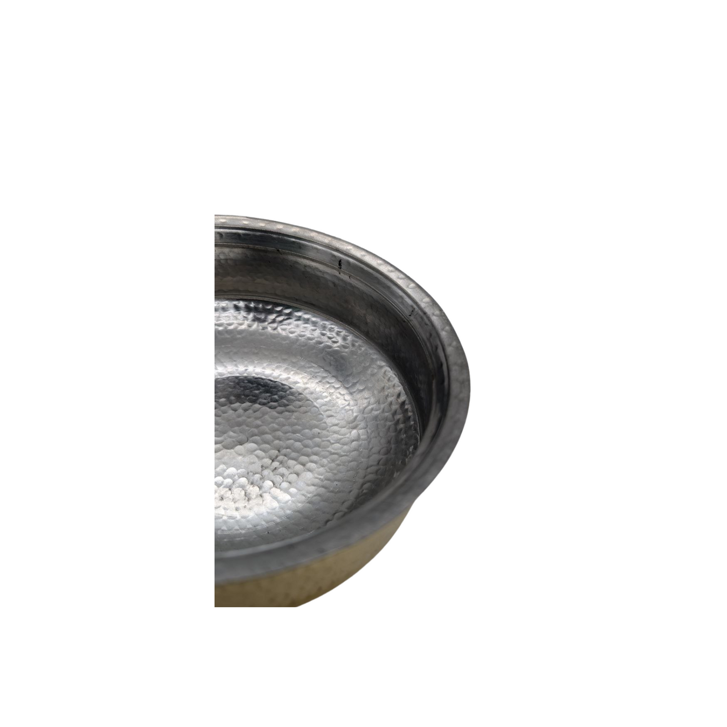Ambika Hammered Brass Pot with Lid – Kalhi Coated, 2 Sizes Available
