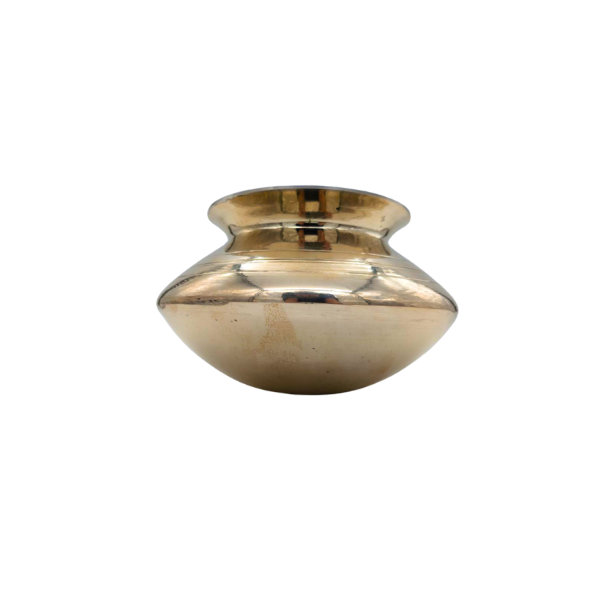 Heavy Brass Cooking Pot - Traditional Handcrafted Indian Pot - 16CM