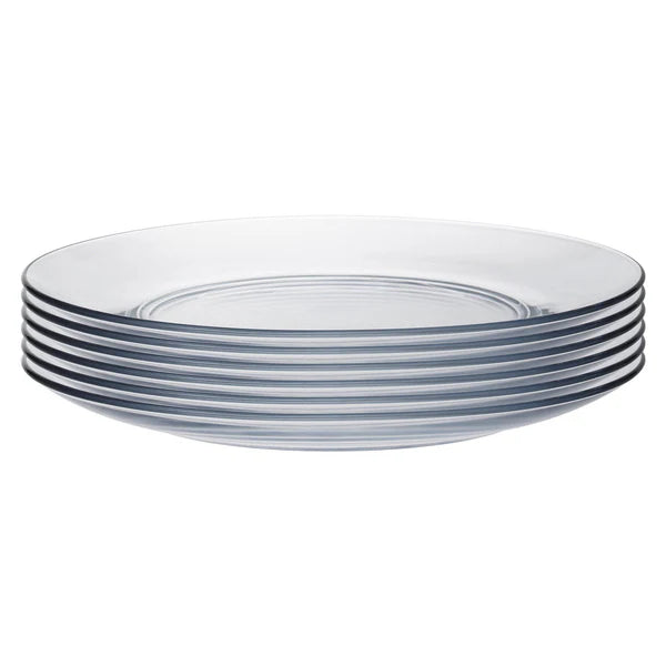 Duralex Lys Tempered Glass Dinner Plates - Set of 6 - 28cm