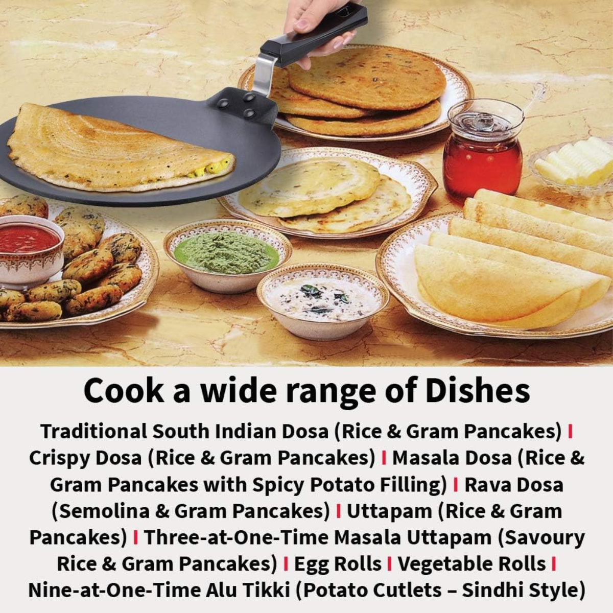 Hawkins Futura Non-Stick Flat Dosa Tava Griddle – 28 cm