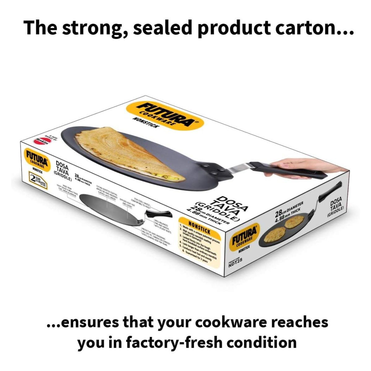 Hawkins Futura Non-Stick Flat Dosa Tava Griddle – 28 cm