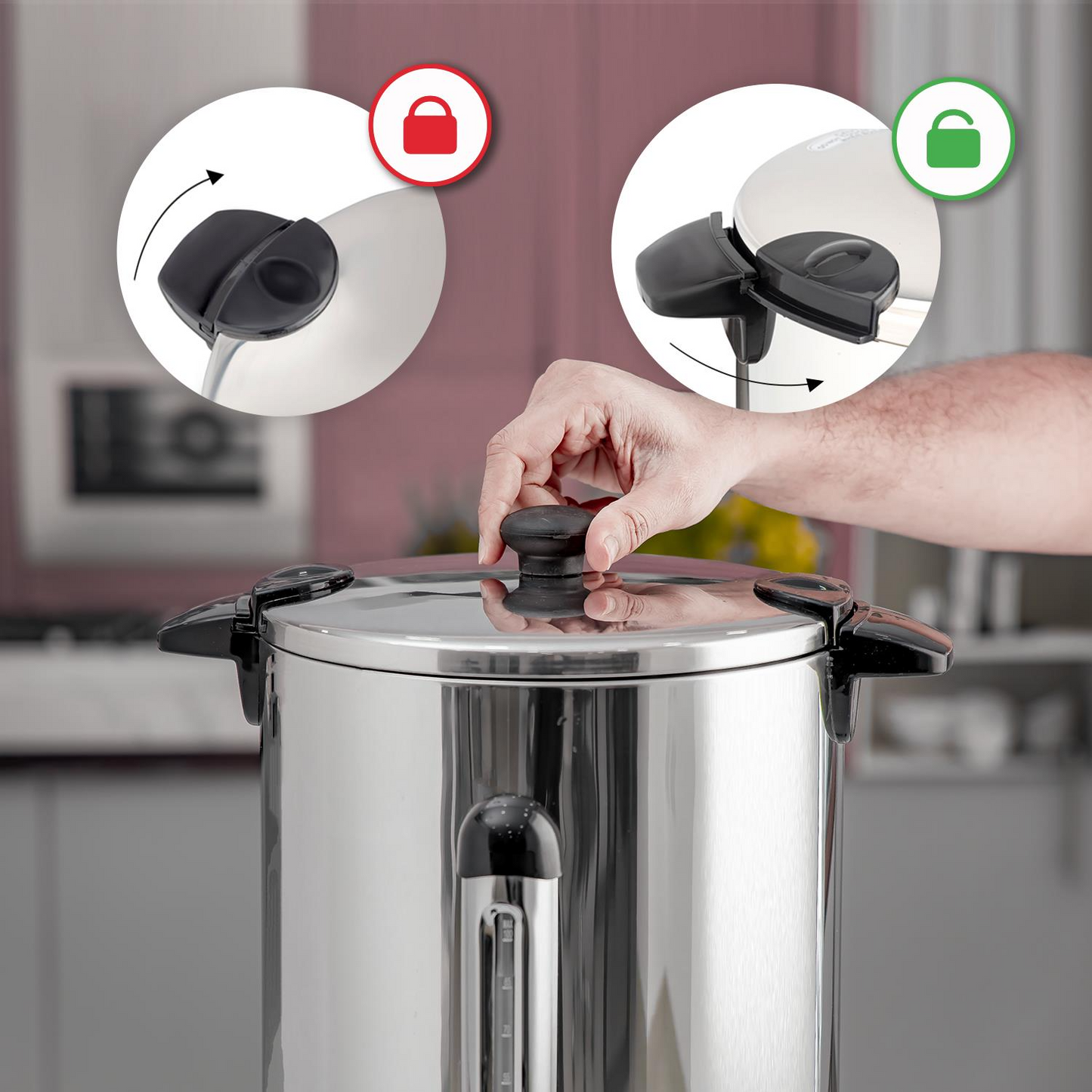 Geepas 10L Stainless Steel Electric Tea Urn and Water Boiler