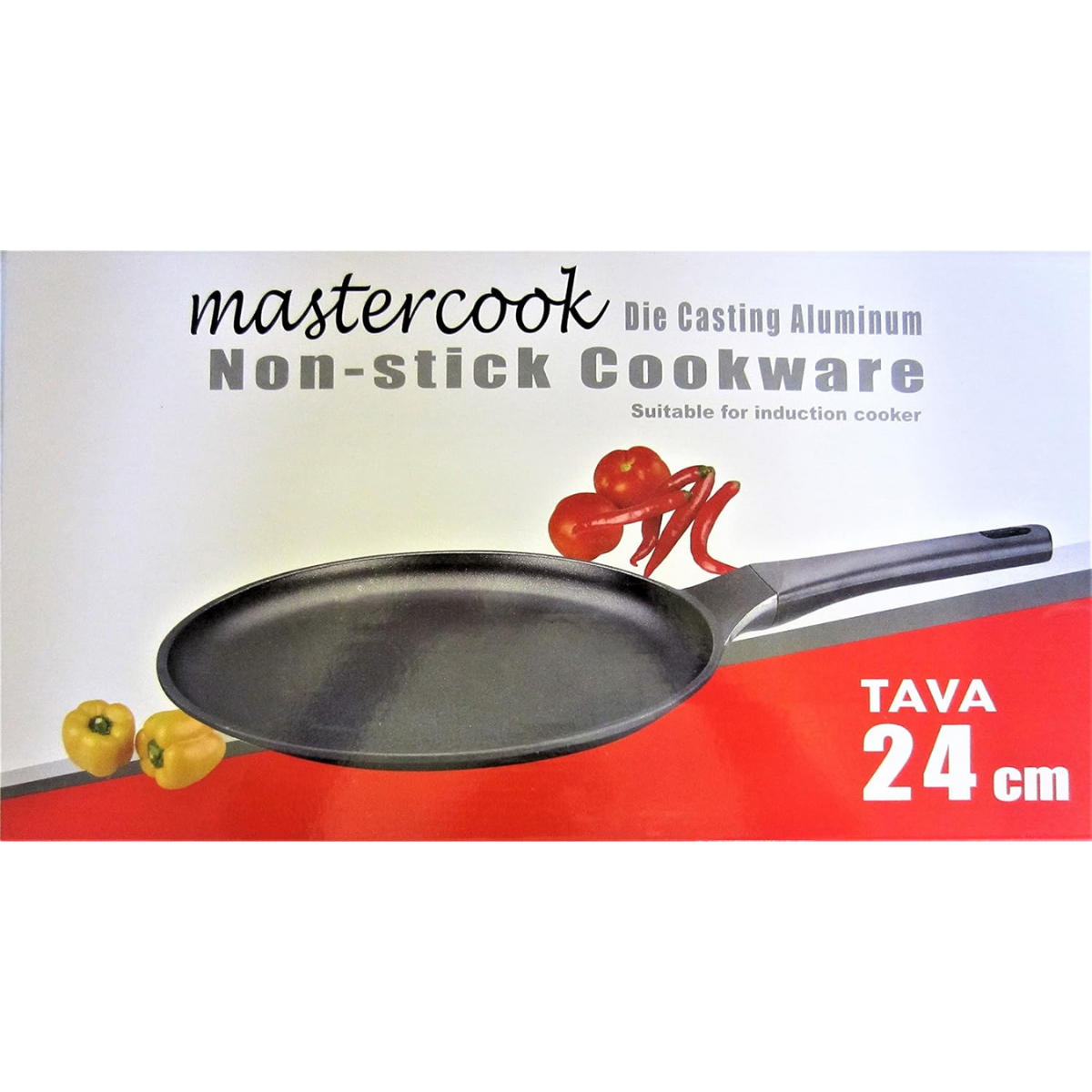 Mastercook Die-Casting Aluminum Non-Stick Tava – 24cm