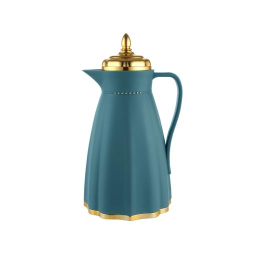 Royalford 1L Hala sea blue glass vacuum flask and tea pot