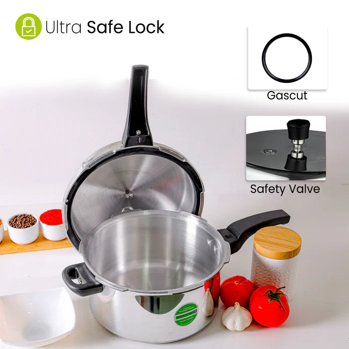 ROYALFORD LIGHTWEIGHT ALUMINIUM STOVETOP PRESSURE COOKER 12L