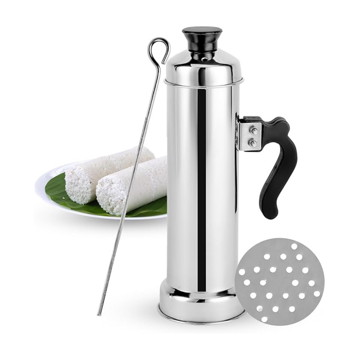 Royalford Stainless Steel Puttu maker | Pressure Rice Cake Puttu Kodam Maker