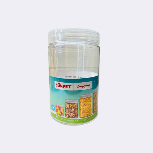 Sunpet Alpine Clear Storage Jars with Spoon and Airtight Lid (Available in 4 sizes)