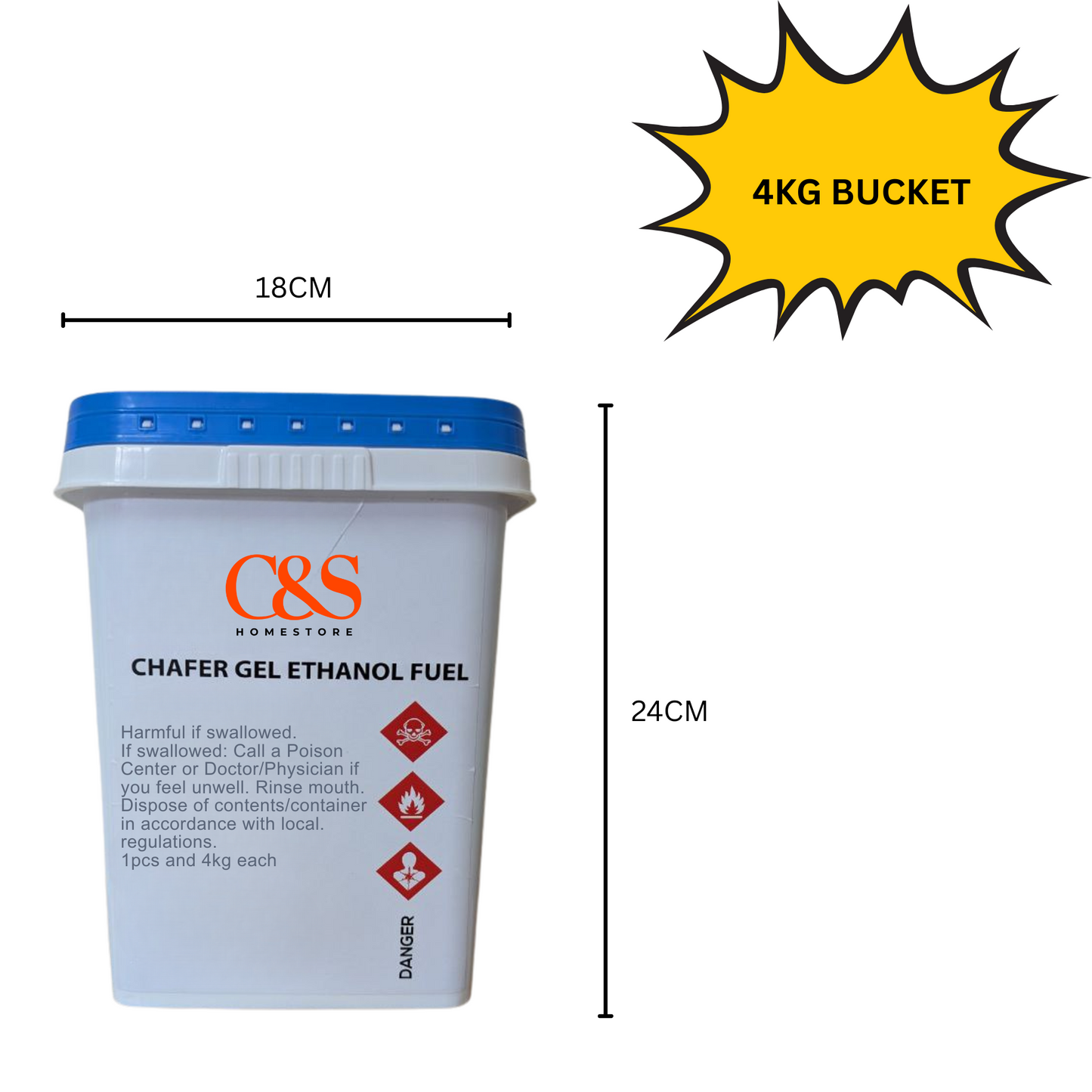 Chafer Gel Ethanol Fuel 4 Kg Bucket